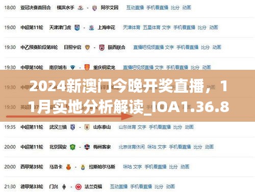 2024新澳门今晚开奖直播，11月实地分析解读_IOA1.36.85版