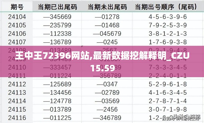 王中王72396网站,最新数据挖解释明_CZU15.59