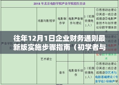 企业财务通则最新版实施步骤指南，从入门到进阶（12月1日实施）
