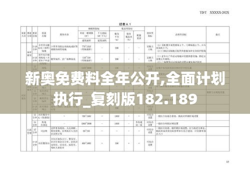 新奥免费料全年公开,全面计划执行_复刻版182.189