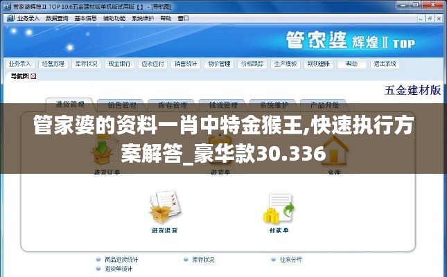 管家婆的资料一肖中特金猴王,快速执行方案解答_豪华款30.336