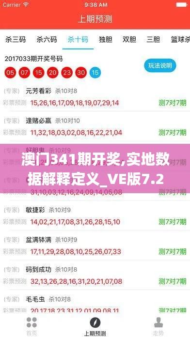 澳门341期开奖,实地数据解释定义_VE版7.263