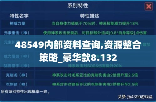 48549内部资料查询,资源整合策略_豪华款8.132