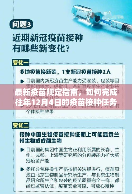 最新疫苗规定指南，完成往年疫苗接种任务的步骤与策略