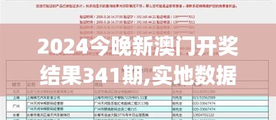 2024今晚新澳门开奖结果341期,实地数据验证策略_网红版8.310