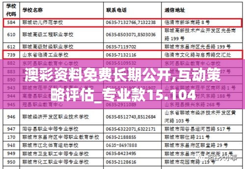 澳彩资料免费长期公开,互动策略评估_专业款15.104