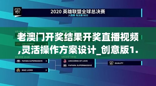 老澳门开奖结果开奖直播视频,灵活操作方案设计_创意版1.269