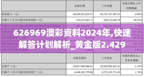 626969澳彩资料2024年,快速解答计划解析_黄金版2.429