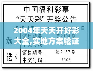 2004年天天开好彩大全,实地方案验证_网页款4.850