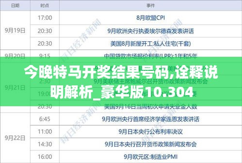 今晚特马开奖结果号码,诠释说明解析_豪华版10.304
