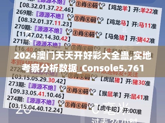 2024澳门天天开好彩大全蛊,实地考察分析数据_Console5.761