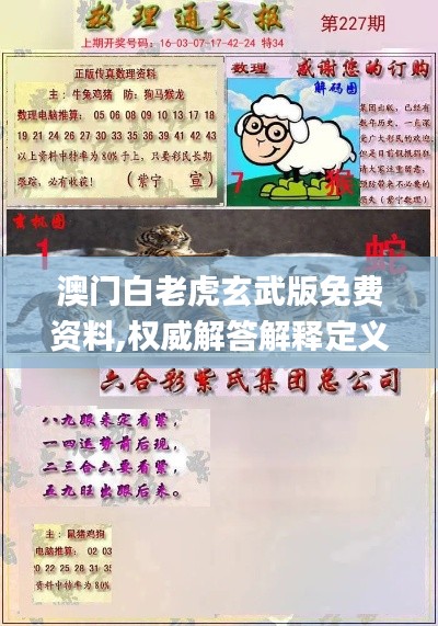 澳门白老虎玄武版免费资料,权威解答解释定义_动态版7.753