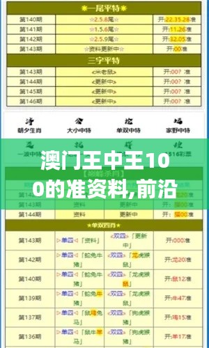 澳门王中王100的准资料,前沿评估说明_尊贵版2.532