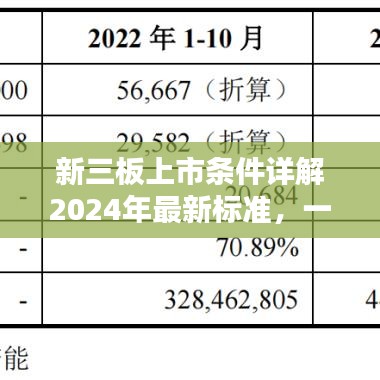 新三板上市条件详解，最新标准下的上市之路指引（初学者与进阶用户适用）