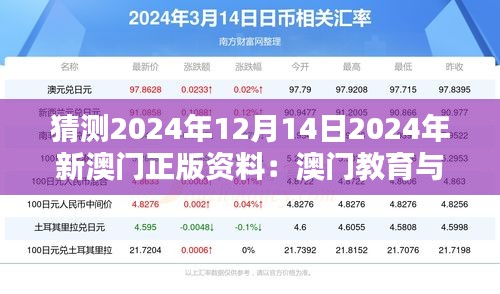 猜测2024年12月14日2024年新澳门正版资料：澳门教育与人才培养的新方向