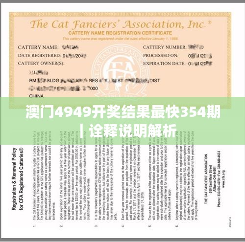 澳门4949开奖结果最快354期｜诠释说明解析