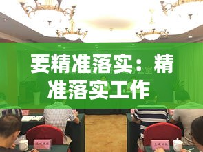 要精准落实：精准落实工作 