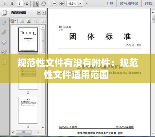 规范性文件有没有附件：规范性文件适用范围 