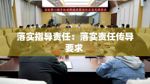 落实指导责任：落实责任传导要求 
