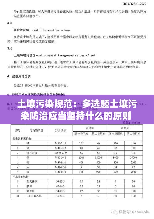 土壤污染规范：多选题土壤污染防治应当坚持什么的原则 