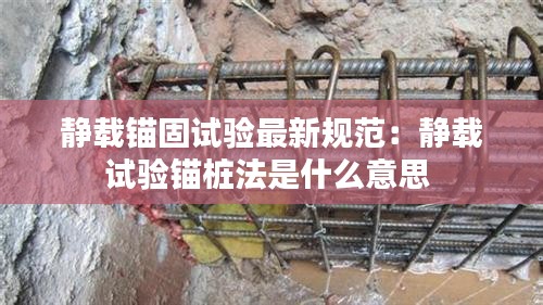 静载锚固试验最新规范：静载试验锚桩法是什么意思 