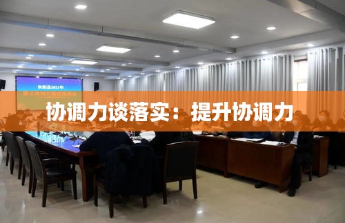协调力谈落实：提升协调力 