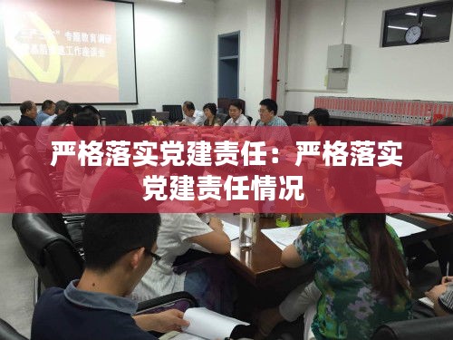 严格落实党建责任：严格落实党建责任情况 