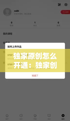 独家原创怎么开通：独家创作人是什么意思 