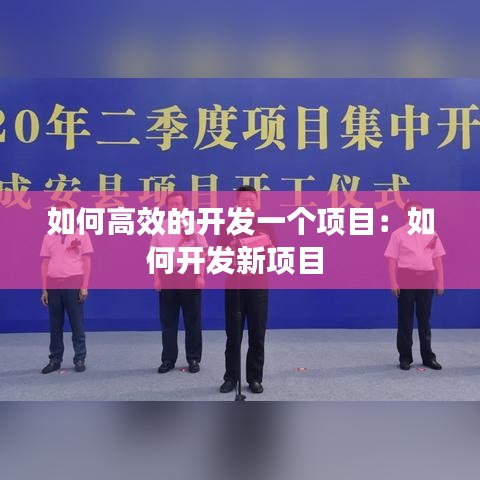 如何高效的开发一个项目：如何开发新项目 