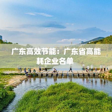 广东高效节能：广东省高能耗企业名单 