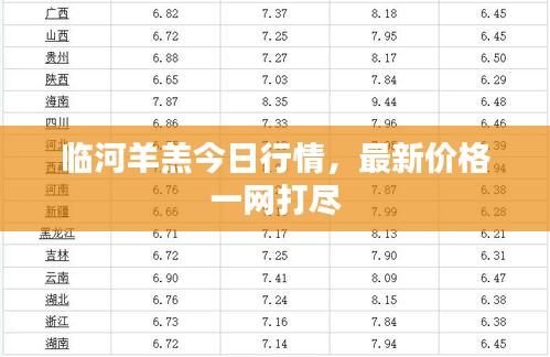 临河羊羔今日行情，最新价格一网打尽