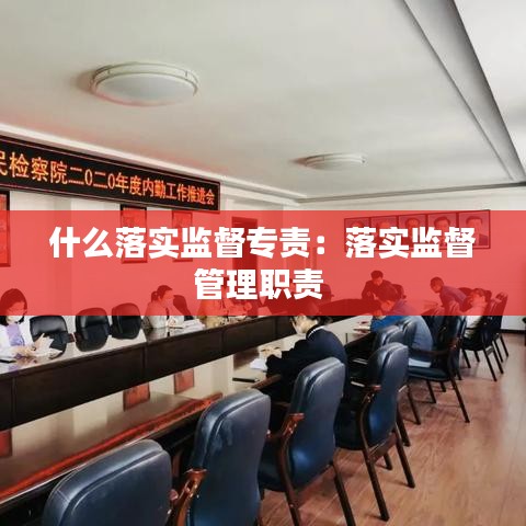 什么落实监督专责：落实监督管理职责 