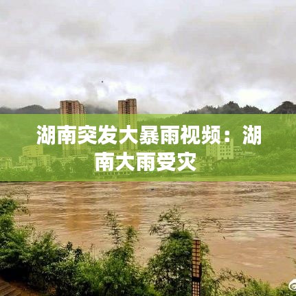 湖南突发大暴雨视频：湖南大雨受灾 