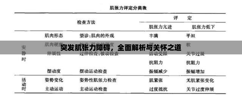 突发肌张力障碍，全面解析与关怀之道