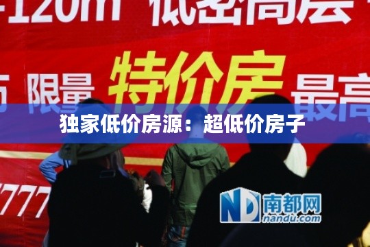 独家低价房源：超低价房子 