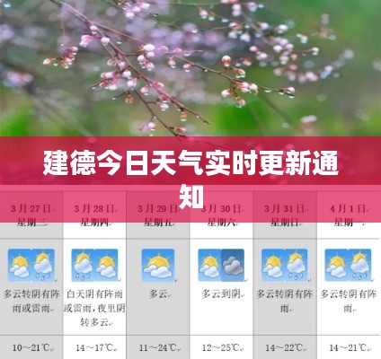 建德今日天气实时更新通知