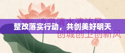 整改落实行动，共创美好明天