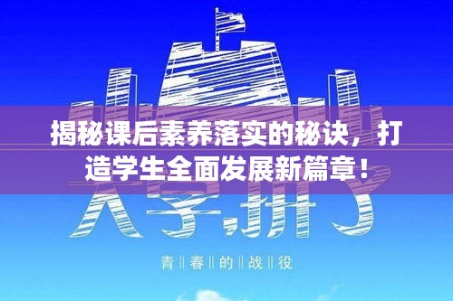 揭秘课后素养落实的秘诀，打造学生全面发展新篇章！