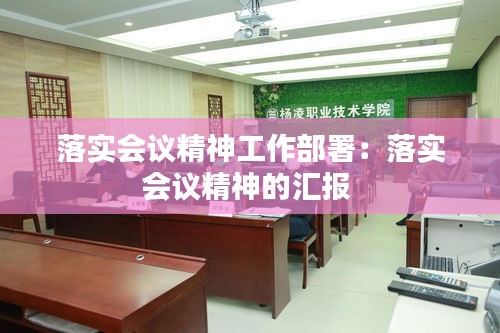 落实会议精神工作部署：落实会议精神的汇报 