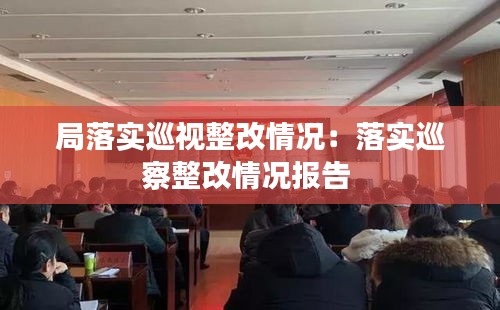 局落实巡视整改情况：落实巡察整改情况报告 