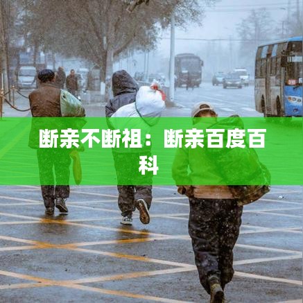 断亲不断祖：断亲百度百科 
