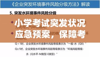 小学考试突发状况应急预案，保障考试顺利进行