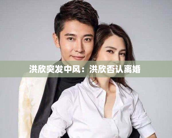洪欣突发中风：洪欣否认离婚 