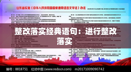 整改落实经典语句：进行整改落实 