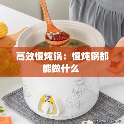高效慢炖锅：慢炖锅都能做什么 