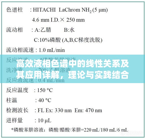 高效液相色谱中的线性关系及其应用详解，理论与实践结合的高效分析技术