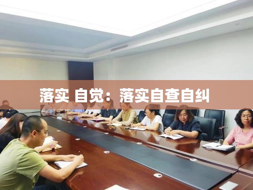 落实 自觉：落实自查自纠 