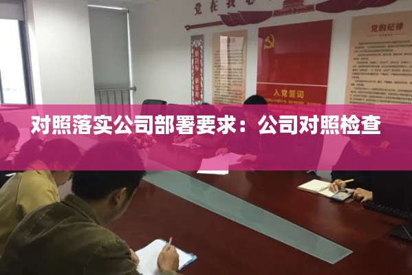 对照落实公司部署要求：公司对照检查 