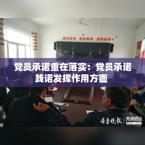 党员承诺重在落实：党员承诺践诺发挥作用方面 