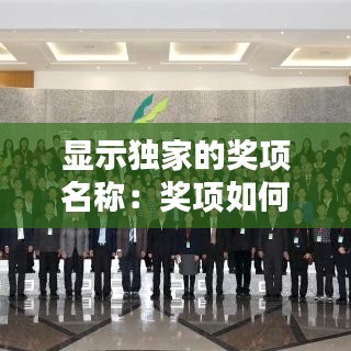 显示独家的奖项名称：奖项如何设置 